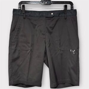 Puma Women's Solid Tech Black Bermuda Golf Shorts Size 6 Athletic Outdoors